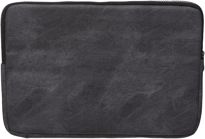 Accelerate Embossed Gray Black Leather Protective 15 - 15.6 inch Premium Laptop Sleeve Case with Zipper Pocket | Slim Design Laptop Bag compatible with MacBook, Dell, Lenovo, HP, Asus and others