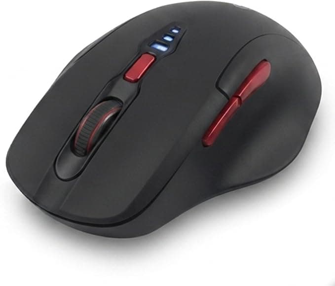M-34 Rechargeable Wireless Mouse, Silent 2.4GHz 6-Button Mouse, 800/1200/2400 DPI, 500mAh Battery, Type-C Charging, 10m Range, Ergonomic ABS Design for Laptop & PC