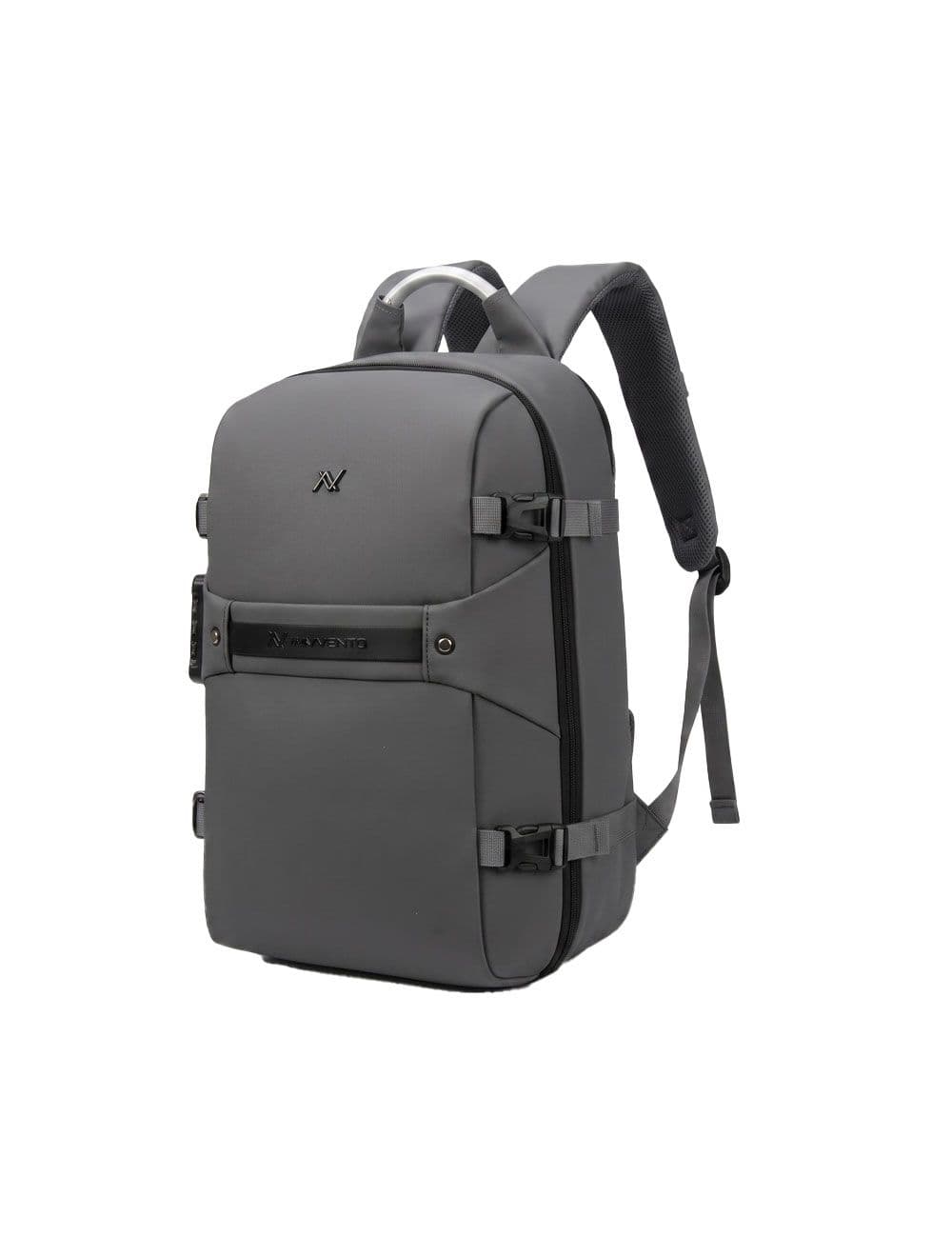 لافينتو (BGV05) شنطة ظهر Daily Laptop Anti-Theft - حجم يصل الى 15.6 بوصة مصنوعة من نايلون عالي الكثافة مقاوم للماء وبوليستر مع ماوس و منظف صغير - رمادي